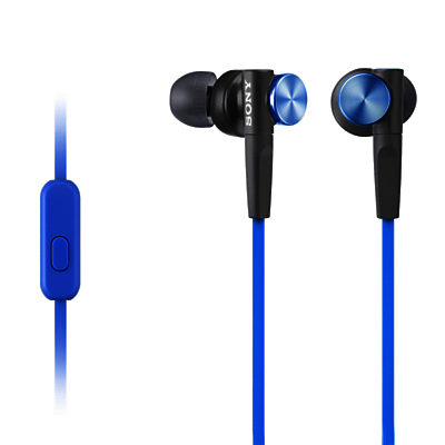 Sony MDR-XB50AP Extra Bass In-Ear Headphones with In-Line Control Blue Sony MDR-XB50AP Extra Bass In-Ear Headphones with In-Line Control Blue